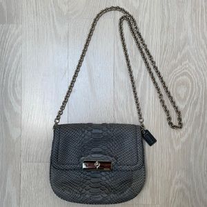 Coach Kristin Crossbody in Grey Embossed Python
